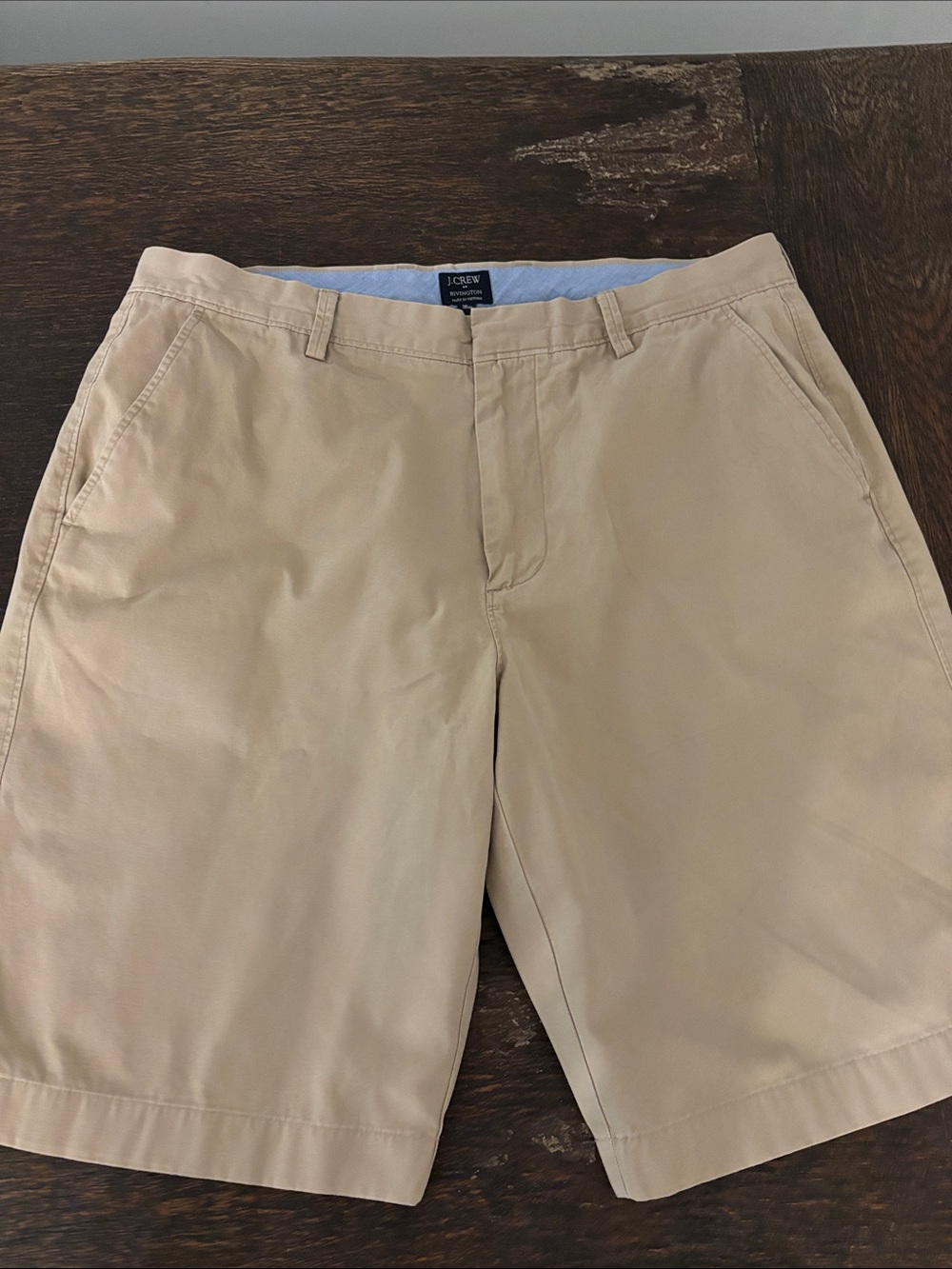 J Crew Rivington khaki shorts. Sz 36.